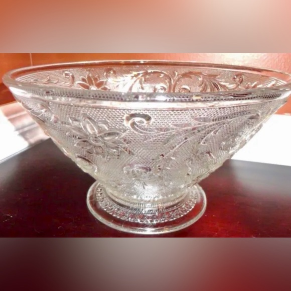 Vintage Other - Vintage Tiara Indiana Glass Co Clear glass, 11" diameter footed bowl, BEAUTIFUL!
